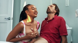 Hot 4K porn - Spy Gets Naughty - Jenna Foxx Titty Fuck & Pussy Licking in Bathroom for free on TREXPORN.NET