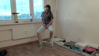 Free 4K porn with Solo hairy Rene pleasures herself after window cleaning only on TREXPORN.NET