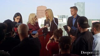 Hot 4K porn - Brunette & Blonde Threesome: Face Sitting & Cum Swapping for free on TREXPORN.NET