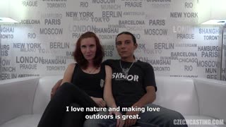 Free 4K porn with Horny Czech Babe Hanka Takes Two Cocks - Threesome Fun with Honza only on TREXPORN.NET