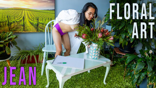 Free 4K porn with Floral Art with Brunette Jean only on TREXPORN.NET